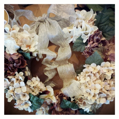 DIY Burlap & Flowers Fall Wreath